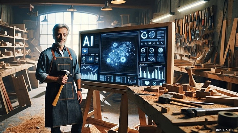 Symbolbild, KI zunehmend als Schlüsseltechnologie im Handwerk