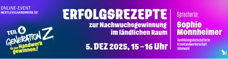 Live-Event der Serie "Generation Z für das Handwerk gewinnen!"